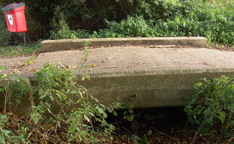 Strange accomodation bridge at bottom of car park behind Lyndhurst Gardens