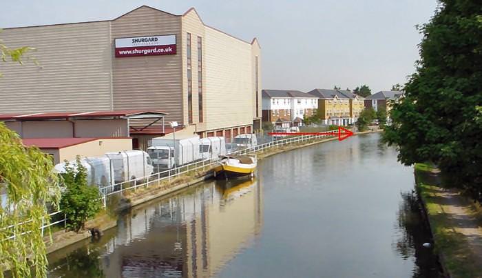 Shurguard Storage facility from the Uxbridge Road. Look out for the 'lighthouse.' The Ruislip Feeder used to end here