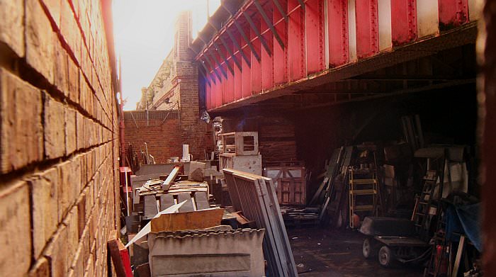 The yard under the railway used to be a canal! Its the only surviving bridge from both McMurrays & Surrey Iron Railway days! DSCF0201.jpg