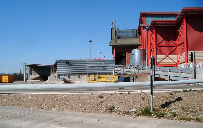 Looking along the canal alignment towards the Thames. The site is now the waste transfer facility DSCF0668.jpg