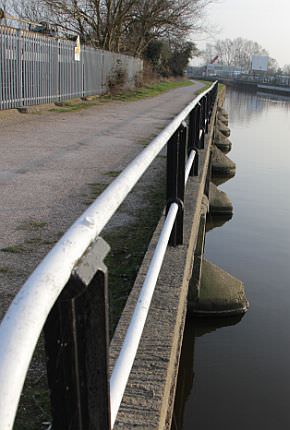 Overflow weir at Ponders End for taking excess from the Lee Navigation/Turkey Brook