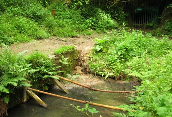 The narrows where the tunnel portal originally stood and whats left of the tunnel about 25 yards back IMG_3831.jpg