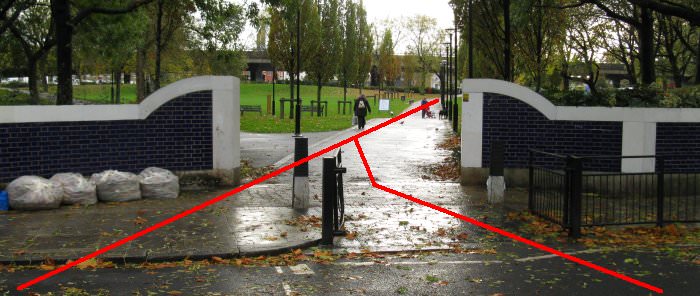 The merged routes go through Westbourne Green towards the A40(M) viaduct