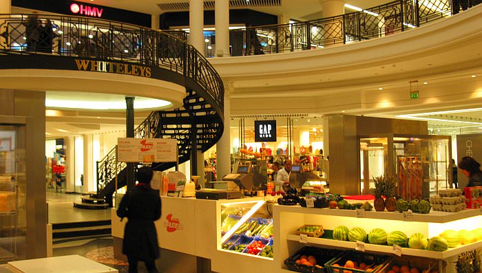 The interior of Whiteleys