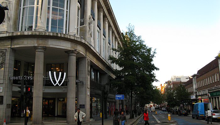 Whiteleys of Bayswater is substantial shopping centre with cinema and restaurants
