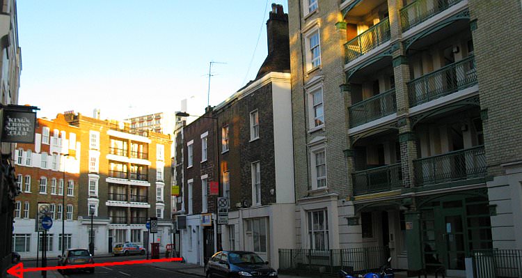 A river ran here - the former route of the Fleet as it passed the bottom of Britannia Street
