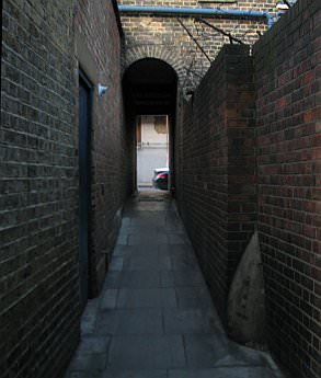 St Chad's Place with the obvious descent to the fomrer river's valley