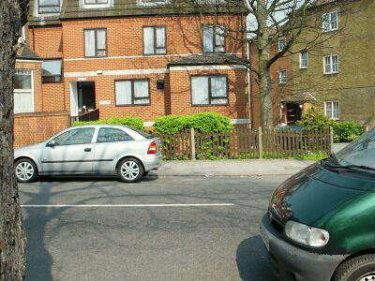 Looking back along alignment towards methodist church at Anerley #########
