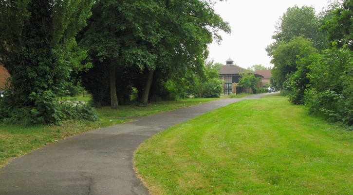 View looking along the canal alignment towards the Roger Morris centre ls89.jpg
