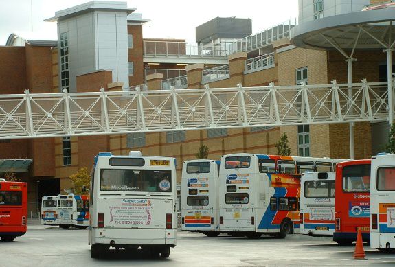 Basingstoke bus station. The canal wharf was at the southern extremity ls95.jpg