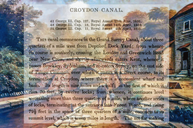 The Croydon Canal 1) The junction with the Grand Surrey Canal near Hatcham